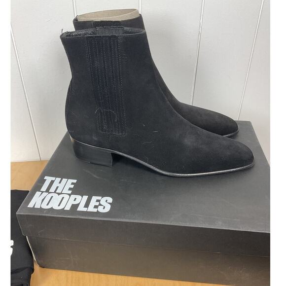 The Kooples Black Suede Leather Boots NIB Women's FR 41/US 10 Women's - Picture 4 of 6